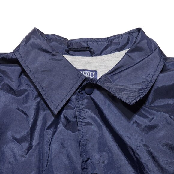 Lands End Mens‎ Navy Nylon Button-Up Jacket M - Picture 1 of 9